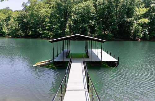 Fair Play House | Luxury Lakefront Retreat with Dock & Hot Tub