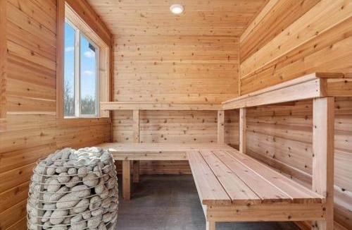 Douglas County House | Luxury Lodge on 40 Private Acres HUMM Sauna Party Barn