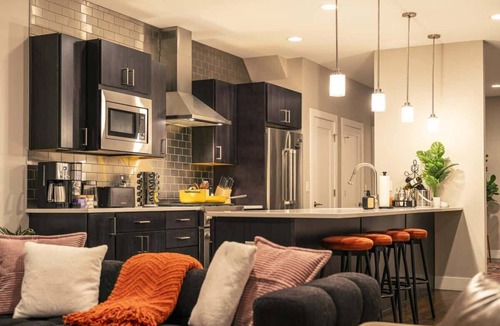 Sloan Lake Apartment | Luxury Oasis! Heated Pool, Rooftop Spa, Fire Pits
