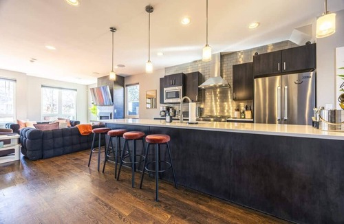 Sloan Lake Apartment | Luxury Oasis! Heated Pool, Rooftop Spa, Fire Pits
