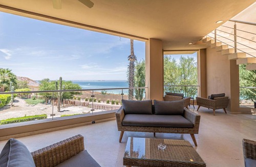 La Paz Villa | Luxury Oceanfront Villa 7 at Puerta Cortes Resort with Beach Club, Jacuzzi & Golf Cart