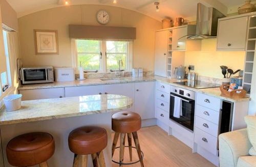 Tavistock Cabin | Luxury Shepherds Hut with Superb Views & Fire Pit & walking distance to a superb Gastro Pub