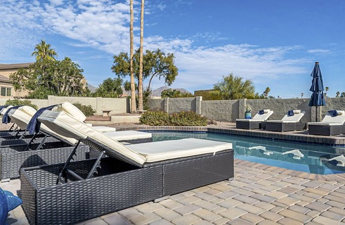 Paradise Heights House | Luxury Spanish Dream Home With Heated Pool, Hot Tub, Amazing Views + Pickleball!