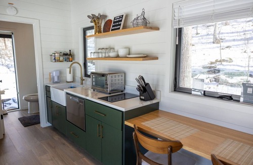 Hood House | Luxury Tiny Home on Large Farm with Mountain & River Views