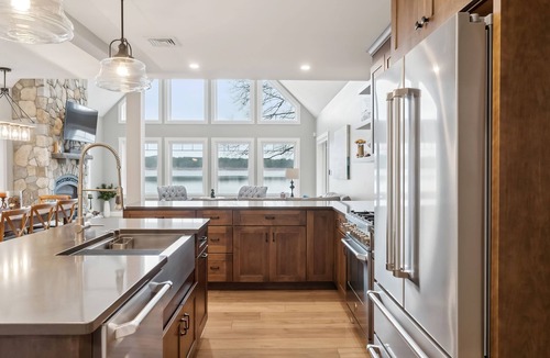 Naples Ski Chalet | Luxury Waterfront Escape on Brandy Pond with Private Sandy Beach