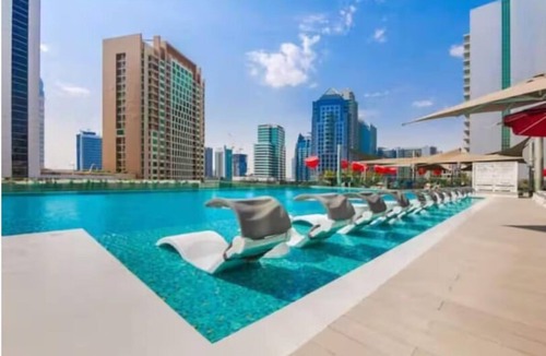 Madinat Zayed Apartment | MAG Stylish Studio in Business Bay Pool