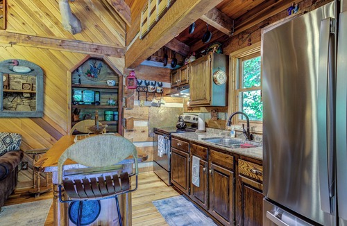 Sugar Grove Cabin | Magic Cabin with Private Petting Zoo and Hot Tub