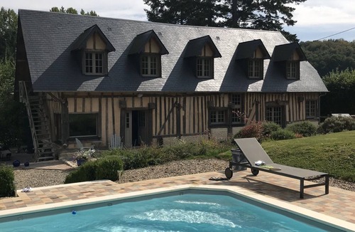 Le Mesnil-sur-Blangy Cottage | Magnificent country house, private garden and heated pool, 15 min from Deauville