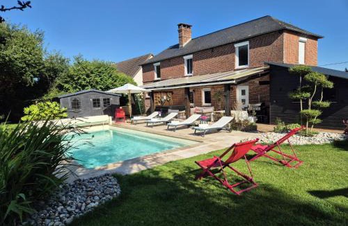 Saint-Philbert-des-Champs House | Maison de maître normande, SPA, Piscine Privée Chauffée, à 25' de la mer, Deauville, Honfleur, calme absolu, idéale pour vos vacances entre amis ou en famille
