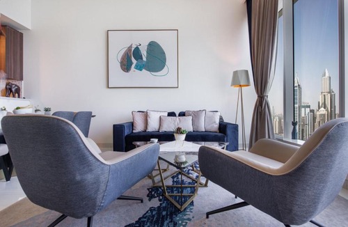 Dubai Media City Apartment | Maison Privee - Chic Coastal Escape with Open Sea Vws on Palm Entry