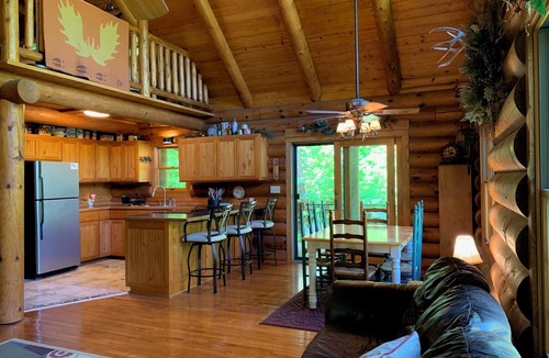 Richville Cabin | Make Memories - Secluded Log Cabin on Marion Lake Channel with Private Dock