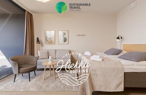 Kalajoki Apartment | Marina Chalets Studios by Hiekka Booking - sisältää liinavaatteet ja loppusiivouksen