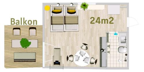 Schnelsen Apartment | Maritim Studio mit grosszügigen Balkon Freier Strassenparken