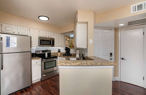 Ocean Side Village Condo | Mary-Etta2 · Elegant Ground Floor King Bed Condo · Half Mile from Beach