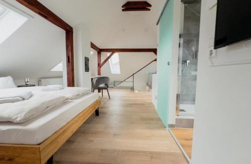 Friedrichshafen Apartment | Maybach Apartments - Modernes & zentrales Studio in Altstadtvilla - Bodenseenähe - Parkplatz - Klimaanlage