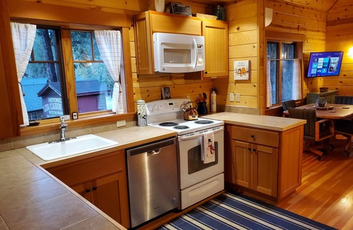 McKenzie Bridge Cabin | Mckenzie River Cabin #13 at the Log Cabin Inn, screened porch, .5mi Trailhead