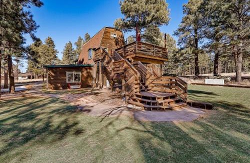 Flagstaff Villa | Meadow Mountain Large A-Frame Cabin HOT TUB 5 Private Acres Awe Mount Elden Views