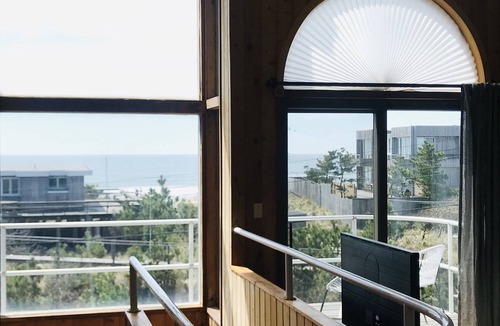 Fire Island Pines House | Mid-century modern escape steps from the ocean! Large Sunny Heated Pool, A/C