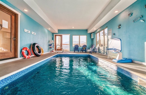 Pigeon Forge Cabin | Million Dollar Mountain Views, Heated Indoor Pool, Private Theater Room, Hot Tub