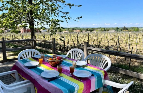 Petit-Palais-et-Cornemps House | Mobil Home Confort - 3 bedrooms (32m²) + Air conditioning + view vineyard 8 persons