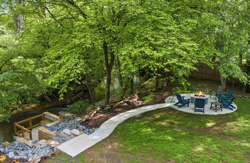 Mineral Bluff Cabin | Mobile Booking Special! Creekside-Private-Games-Firepit