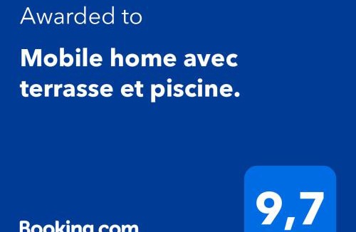 Hourtin Ski Chalet | Mobile home avec terrasse et piscine.