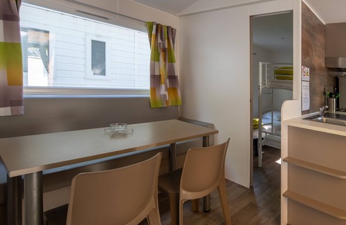 Lavilledieu RV Rental | Mobile Home 'Confort D - 1-5 People' with Shared Pool, Private Terrace and Shared Garden