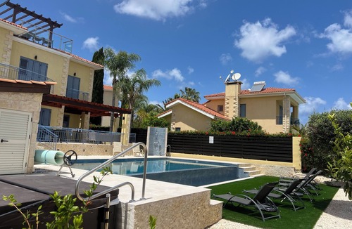 Latchi Villa | Modern 3 bed 2 bath villa in Latchi with new mosaic private heated swimming pool