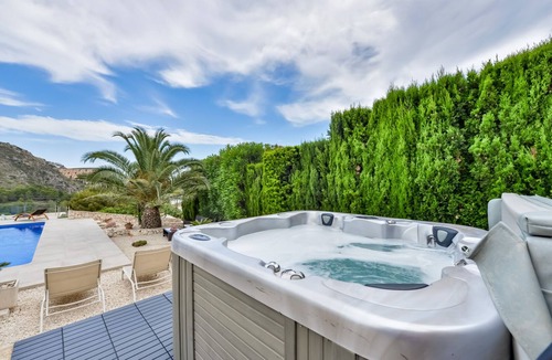 Arnella Villa | Modern 3-bed Villa with Heated Private Pool, Hot Tub, Sea views, & Garden
