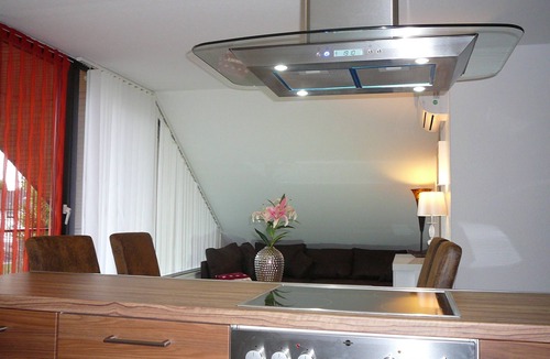 Siekholz Apartment | Modern apartment with air conditioning, porch, garden, sunbathing area, gazebo, pond