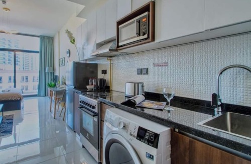 Al Barsha Apartment | Modern Balcony Studio in Arjan - Near Miracle Garden & Mall of the Emirates