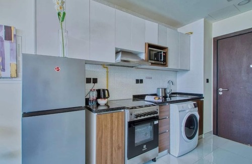 Al Barsha Apartment | Modern Balcony Studio in Arjan - Near Miracle Garden & Mall of the Emirates