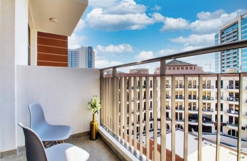 Al Barsha Apartment | Modern Balcony Studio in Arjan - Near Miracle Garden & Mall of the Emirates
