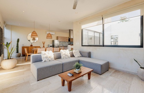 Zama Condo | Modern Boho Condo located 8 min from the Beach & 10 mins from the Tulum Strip