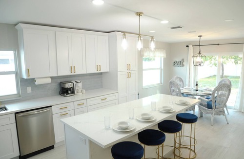 Naples Park Villa | Modern Coastal Villa Private Fenced Yard Minutes to the Beach