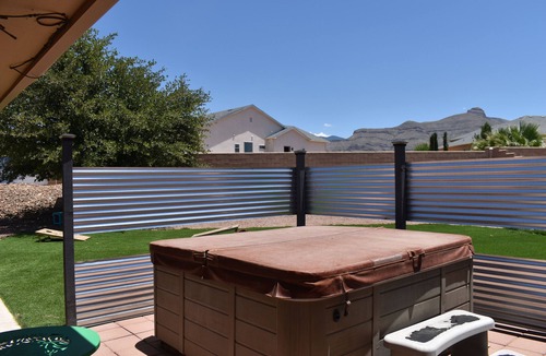 Alamogordo House | Modern Desert Oasis with heated pool, hot tub and game room