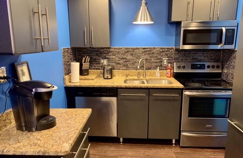 New Cumberland Apartment | Modern Downtown Blue Steel Suite