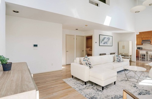 Northwest Harbor House | Modern East Hampton home with private heated pool, outdoor dining, perfect.