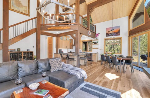Tamarack Resort House | Modern, forest views, hot tub, room for toys