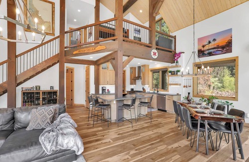 Tamarack Resort House | Modern, forest views, hot tub, room for toys