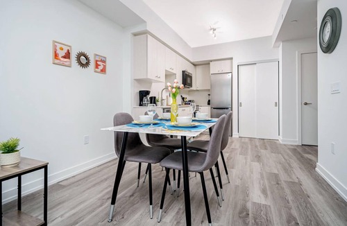 Kitchener Apartment | Modern High-Rise 24th Floor Condo w Private Patio