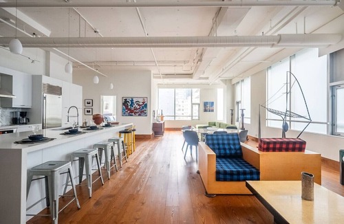 Fashion District Condo | Modern Industrial Charm: 2BR Designer Loft