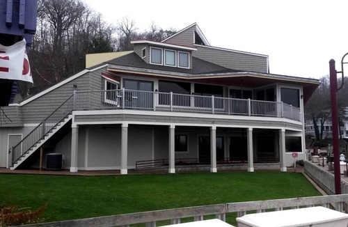 Macatawa House | Modern Lakefront Loft with Private Deck at Eldean Shipyard near Macatawa, Michigan