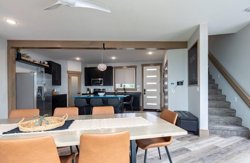 Chetek House | Modern Lakehome with Rooftop Deck and Fire Fixture on Lake Chetek