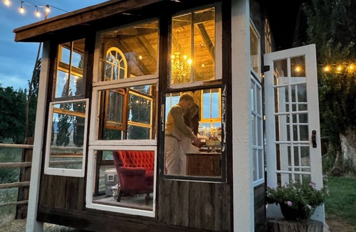 Denio Junction Cabin | Modern Log Cabin on a historic cattle ranch in Northern Nevada.