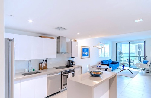 Town Square Condo | Modern Luxe Smart Condo w/Workspace, Pools, Gym, Parking