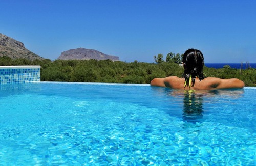 Trochalia Villa | Modern luxurious suite with private pool and sea view, Suite (MA)