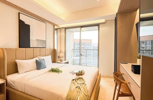 Pantai Indah Kapuk Apartment | Modern Minimalist Studio Room At Gold Coast Apartment