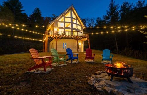 Marshall House | Modern Mountain Retreat-120ac! Pond-Boat-Trails-Spa tub-Gym-Playground-Game room