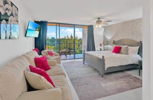 Williams Town Apartment | Modern Oceanview Retreat- Pool, Bar, Restaurant, Salon/Spa!